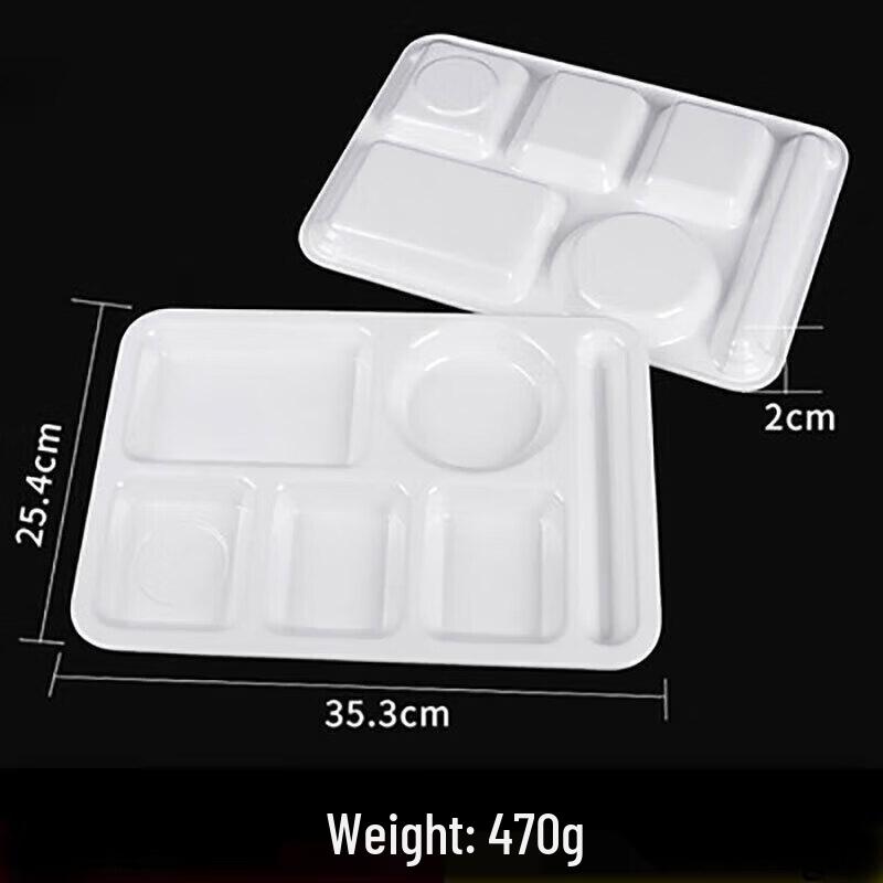 Melamine 6-Compartment Divided Dinner Plate Set