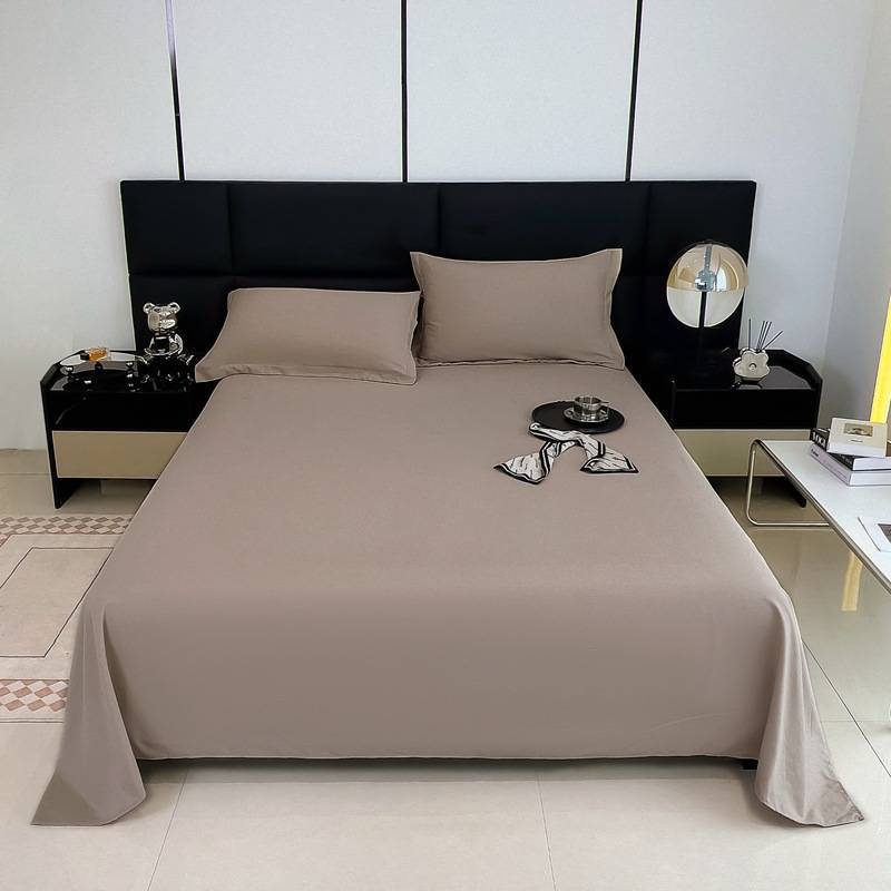 Modern Minimalist Cotton Bed Sheet With Soft Washable Fabric For Single Dorm Bed