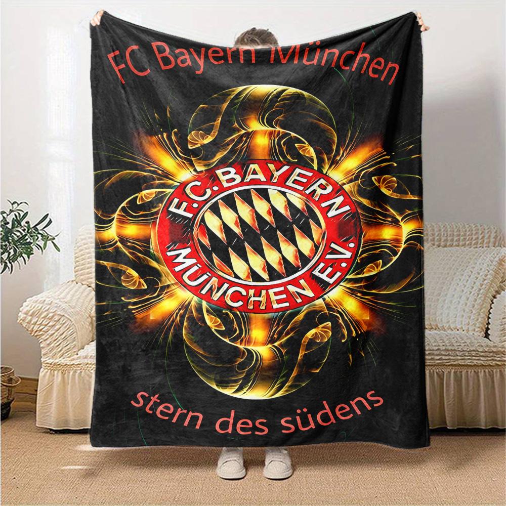 Bayern Munich Celebration Blanket Soft Warm Cozy Great for Bed Livingroom Bedding Four Seasons Universal Digital Print Gifts For Family Or Friends