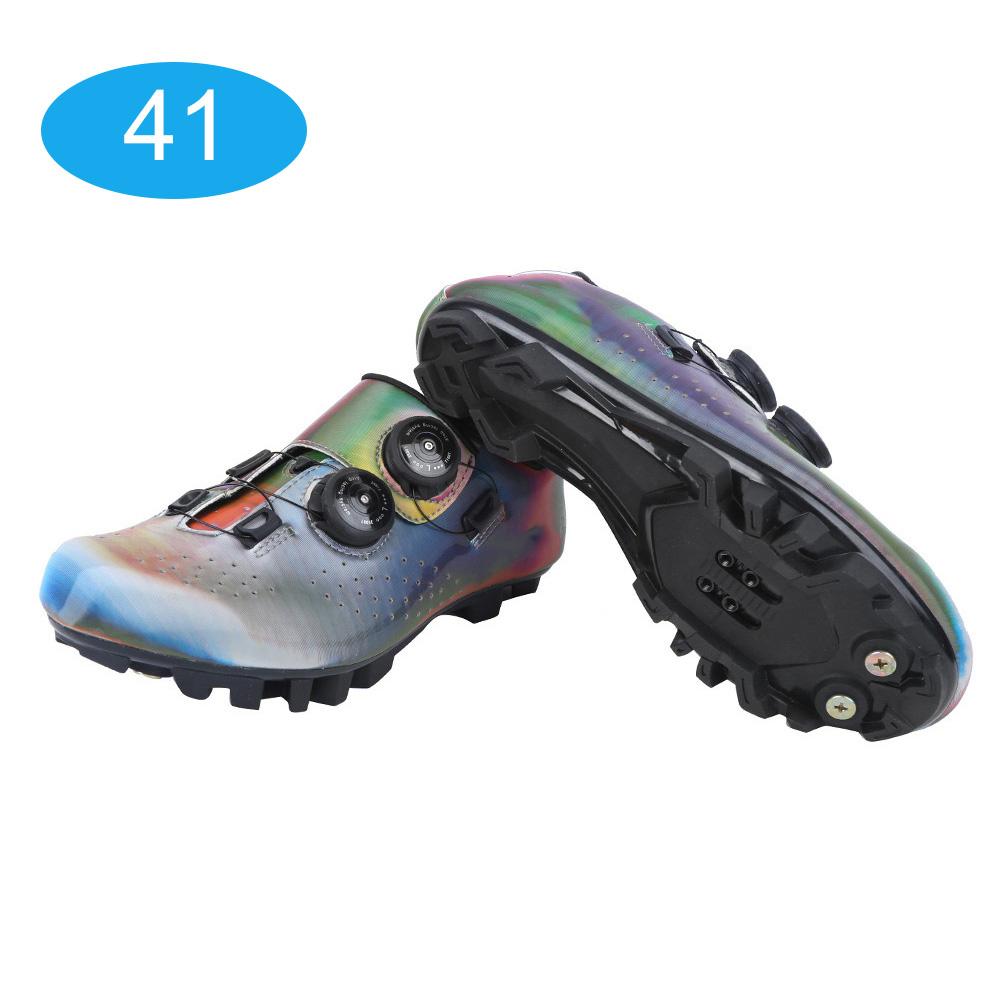 Diyelecs Light Boodun 1Pair Bicycle Cycling Shoes Microfiber Breathable Surface Locking Shoes For Mountain Road Bike Colorful