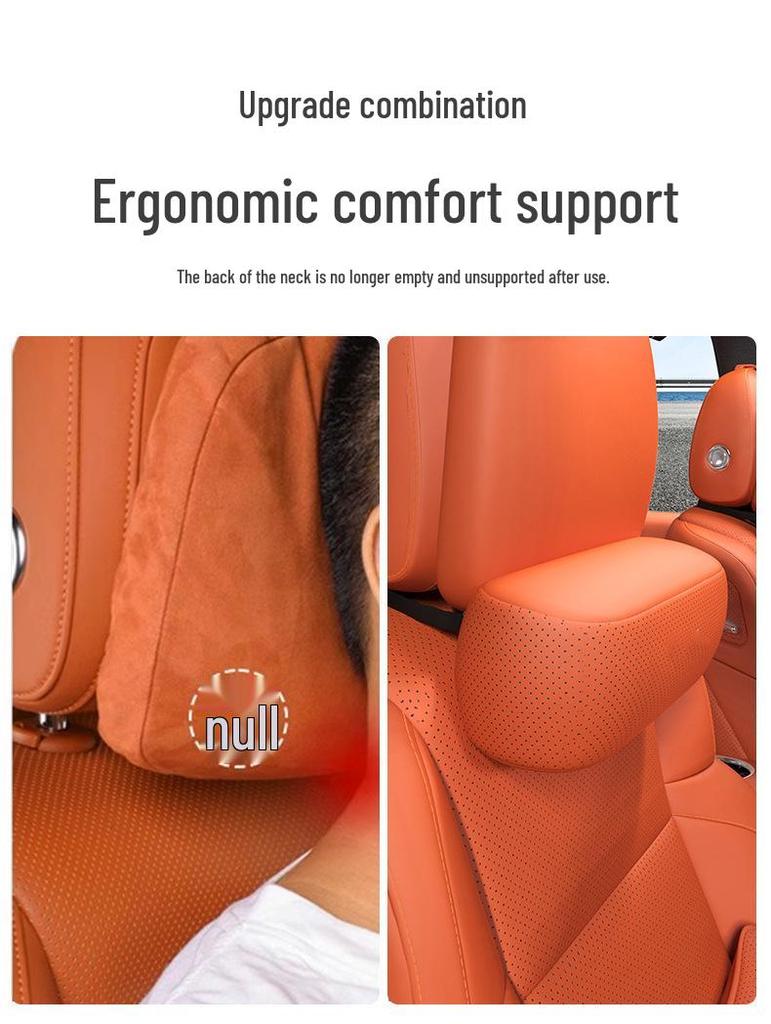 Ideální L6L7L8L9MEGA Semišová opěrka hlavy, krku a bederní opěrka pro automobily