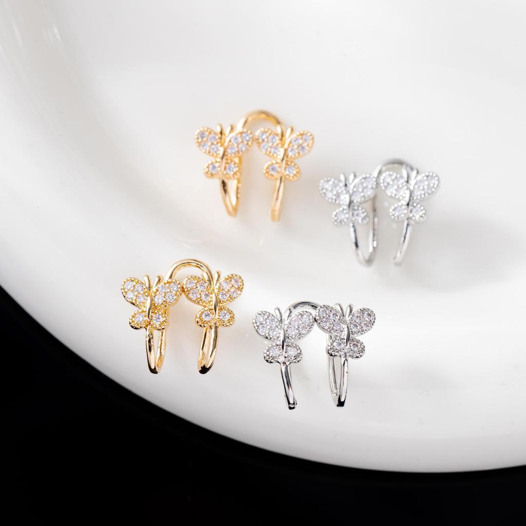 Retro French Butterfly Ear Cuff: Elegant, No-Piercing, Simple Design
