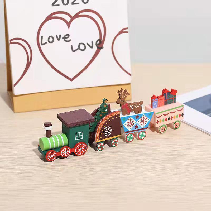 Wooden Christmas Train Ornament: Festive Holiday Toy & Decoration