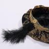 Men's Medieval Dodo Feather Muffin Top Hat - High-End Court Costume Headwear