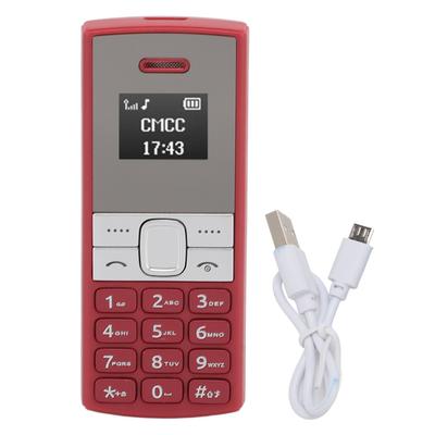 Smallest Mobile Phone GSM 2G Bluetooth Dual SIM Card Slot Health Radiation Band 2G Unlocked Tiny Mobile Phone BM150 Red