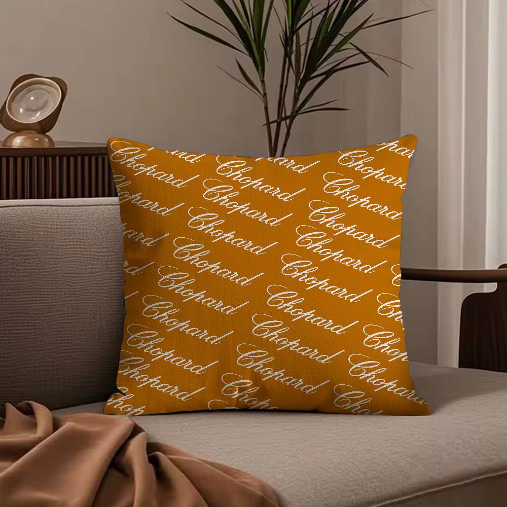 Brand C-Chopard Jewelry Pillow Case Anti-dustmite Pillowcase Invisible zipper silky short plush Sofa cushion cover