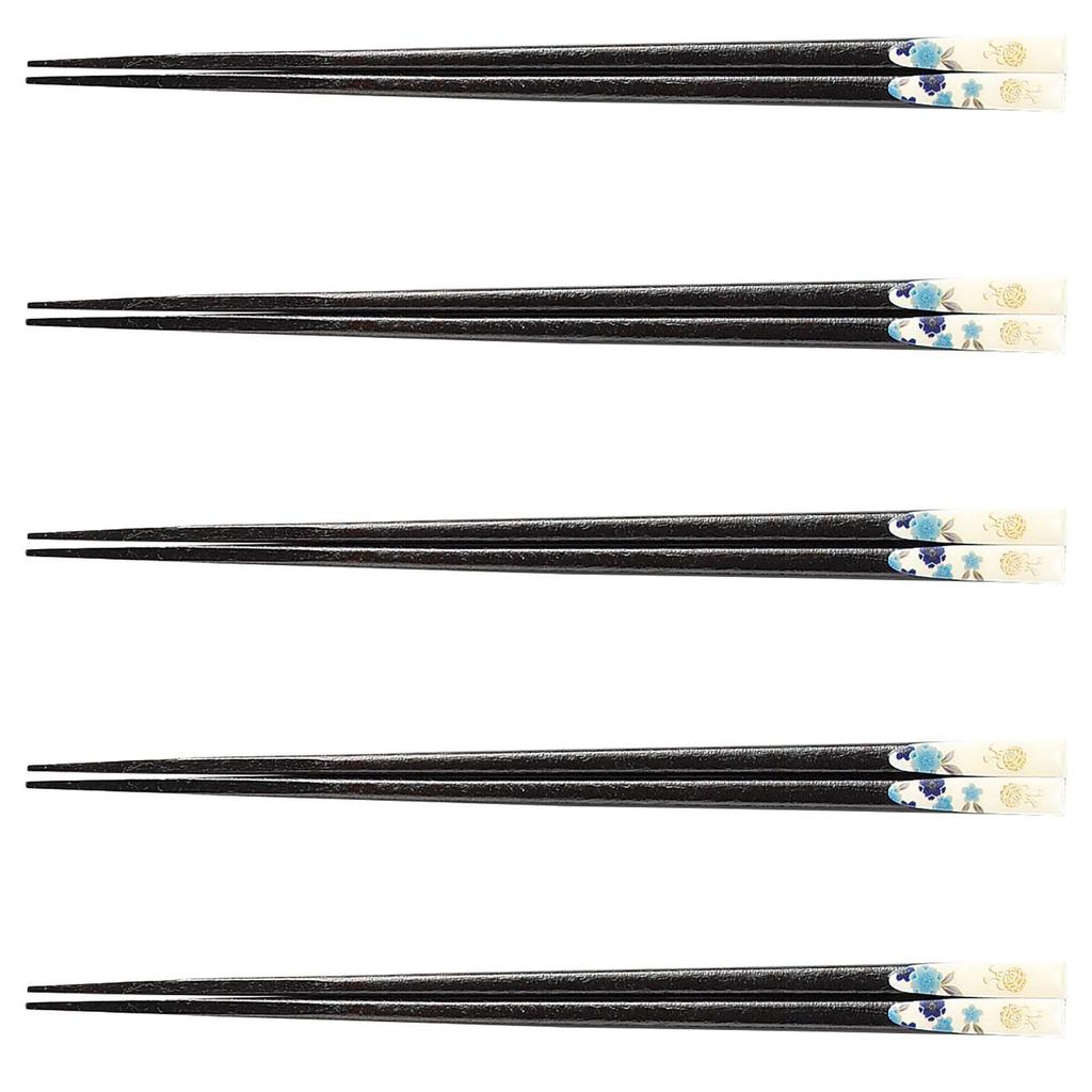 Chopstick 5 Dinner Gold Made In Japan J-kitchens Set, Pairs, Wooden, Standard, Seat, 23cm,