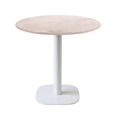 Round Table Ø 70 Cm - Model Round White Leg Bosco Oak