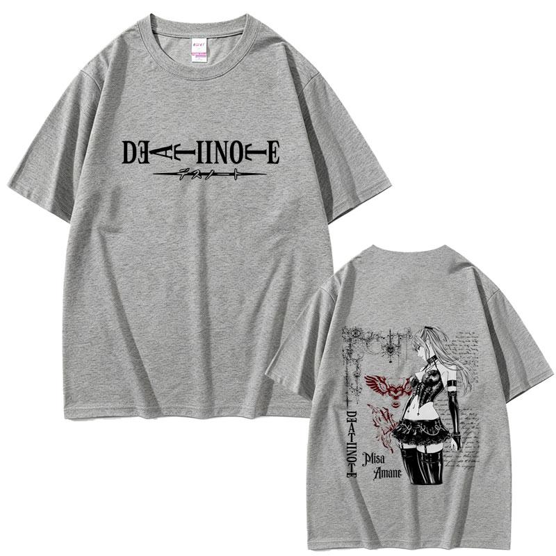 Anime Death Note Misa Merch Tshirt Unisex Women Casual Vintage Streetwear Unisex High Quality Soft Cotton Tshirt Male Fashion Tees