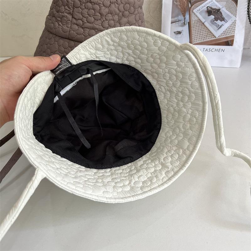 Autumn and Winter New Fashionable Washbasin Hat Front Long Rear Short Strap Versatile Warm Fisherman Hat