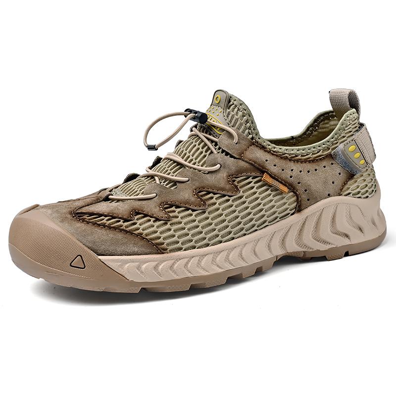 

38-46 Летняя мужская обувь больших размеров, модная, ручной работы, сетчатая, дышащая, для активного отдыха, повседневная, для пеших прогулок, спортивная 46 хаки