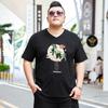 Herren-T-Shirt mit kurzen Ärmeln und Übergröße, Übergröße, lockeres Kurzarm-T-Shirt, extragroß, Halbarm-Oberteil, T-Shirt, Fat Man Bottoming Shirt, 7XL
