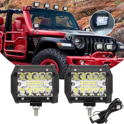 Sürüş Işığı 60W 4 "LED Combo Çalışma Işığı Bar Spot Işığı Kamyon Tekne için Off-road Sürüş Sis Lambası