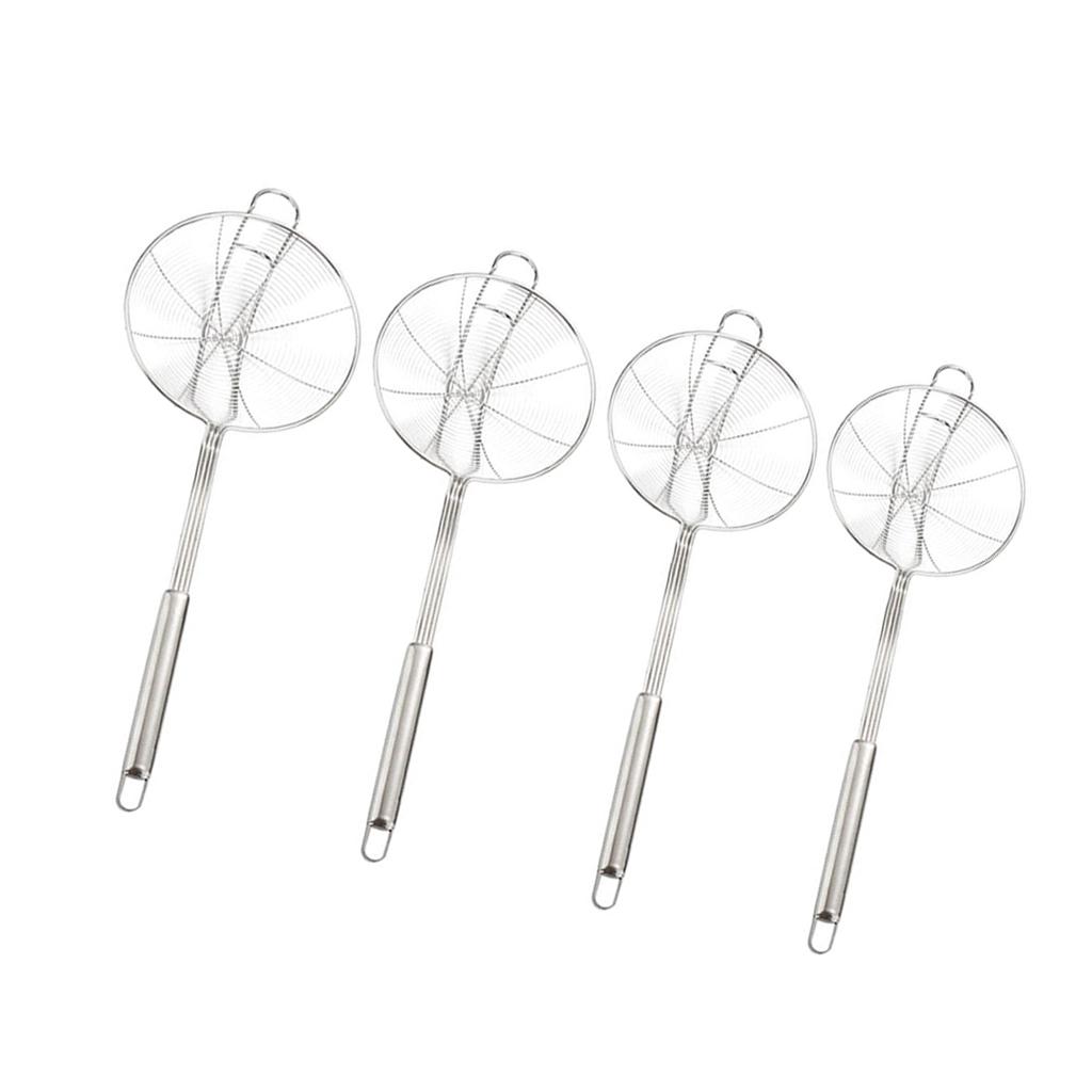 Slotted Spoon Stainless Steel Handle Grip Design Strainer Ladle for Kitchen
