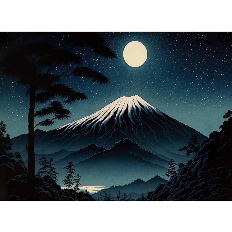 

Японский восход солнца горный пейзаж плакаты и принты печать на холсте винтажная настенная картина для гостиной домашний декор 21cm×30cm NoFrame