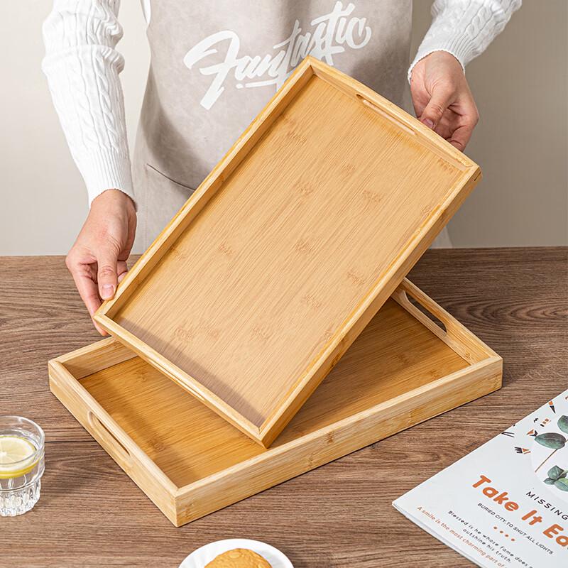 Zhaoran Rectangular Bamboo Tea Tray