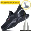 Quetschfeste Arbeitsschutzschuhe Low-Top Kevlar Fly-gewebtes Mesh Sicherheitsschuhe Stahlkappenschuhe
