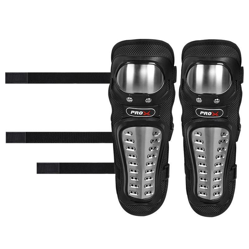 Stainless Steel Motorcycle Knee Elbow Guards Set Off-Road Riding Safety Protective Gear Adult Unisex