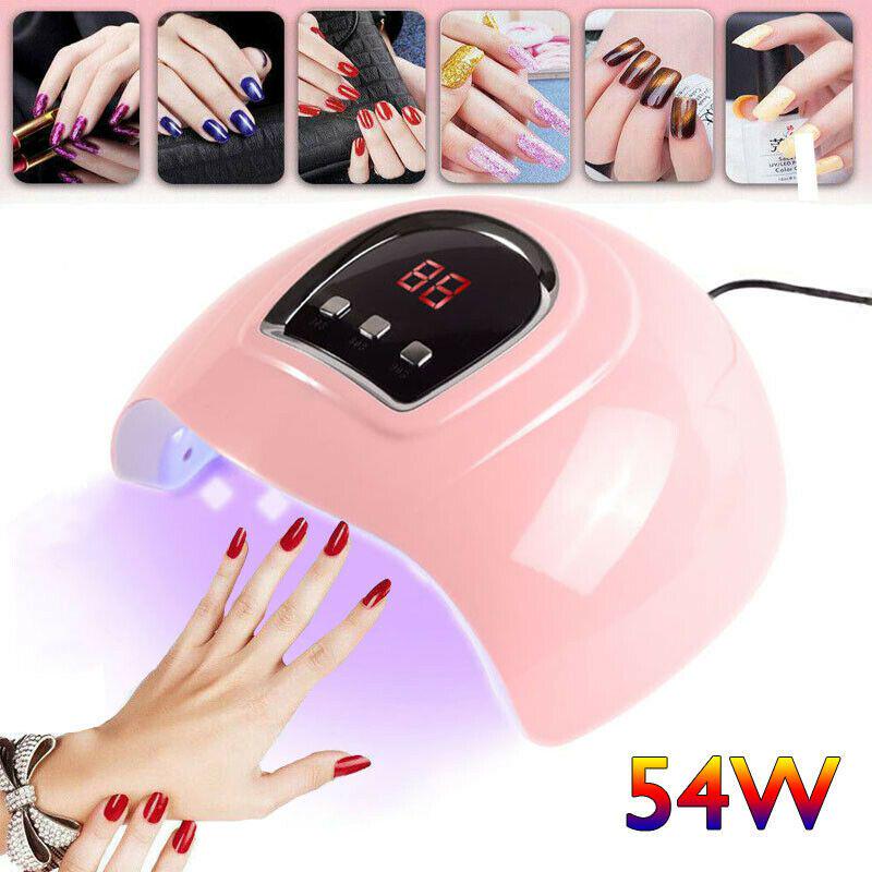 Professional 54w Nail Polish Dryer Lamp With 18 Led Uv Gel Acrylic Curing Light