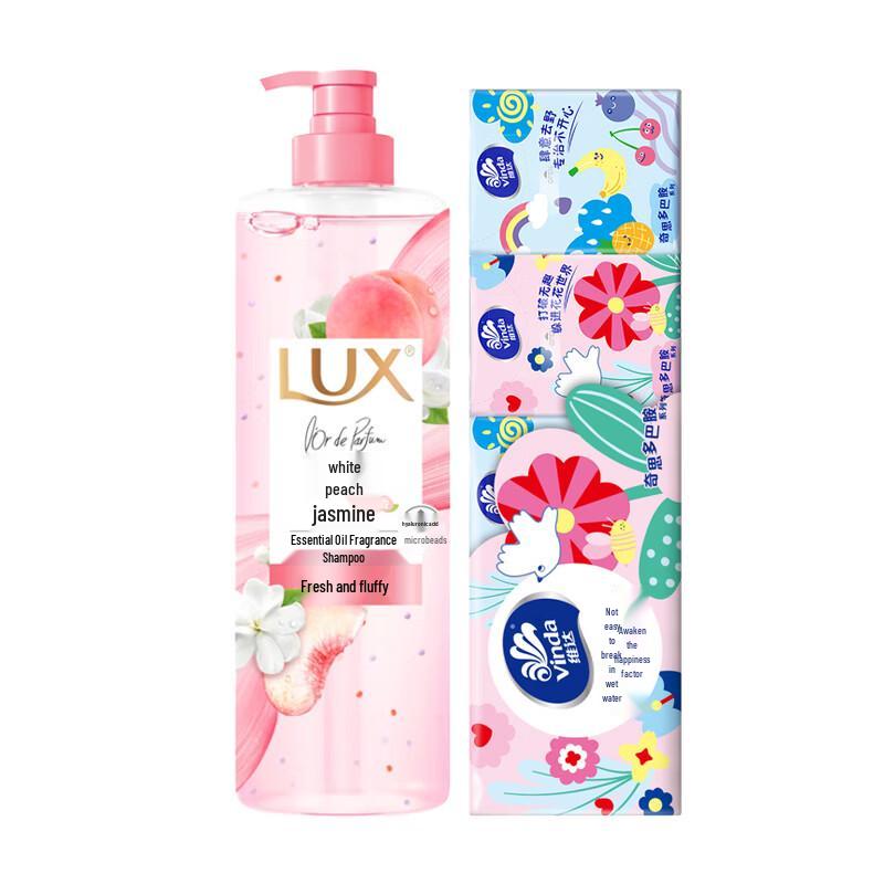 Vinda Handkerchiefs (10-Pack) & White Peach Jasmine Shampoo
