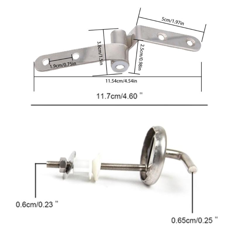 Toilet Bowl Repair Set Toilet Fixture Mounting Set Hardware Set Bathroom Toilet Replacement Set Toliet Hinges/Screws