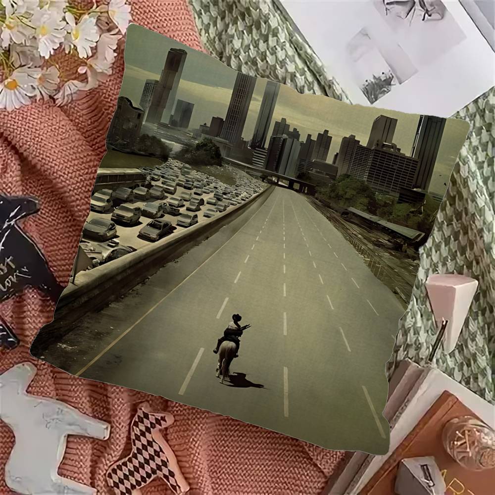 Classic Movie T-the W-walking D-dead Decorative Room Aesthetics Pillow Case Home Decor Bedroom Sofa Bed Couch Pillow Cover