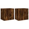 VidaXL Wall-mounted TV Cabinets 2 Pcs Smoked Oak 40.5x30x40cm Engineered Wood 836905