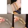 Minimalist Gold Flower Zircon Bracelet With 18k Gold Plated Copper For Women