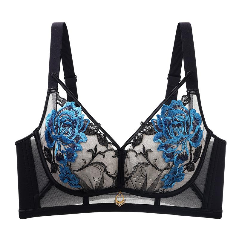 

Traceless soft steel ring, thin gathering and anti-drooping breasts.cm ultra-thin lace bra m【34/75bc recommended 45-55kg 】