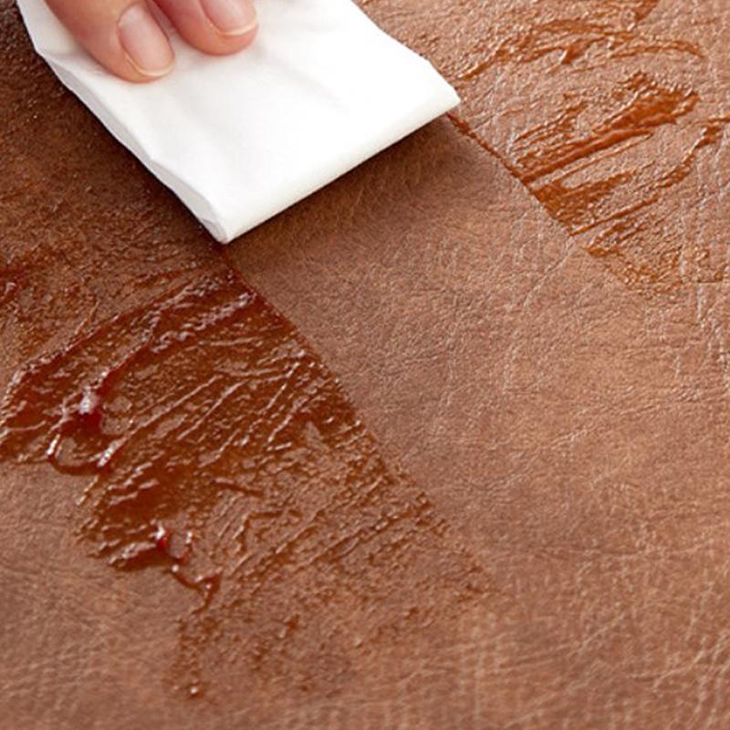 1Pcs Light Luxury Solid Leather Placemat Coffee Brown Pu Table Mat Waterproof Oilproof Heat-Insulated Plate Bowl Pad Table Decor