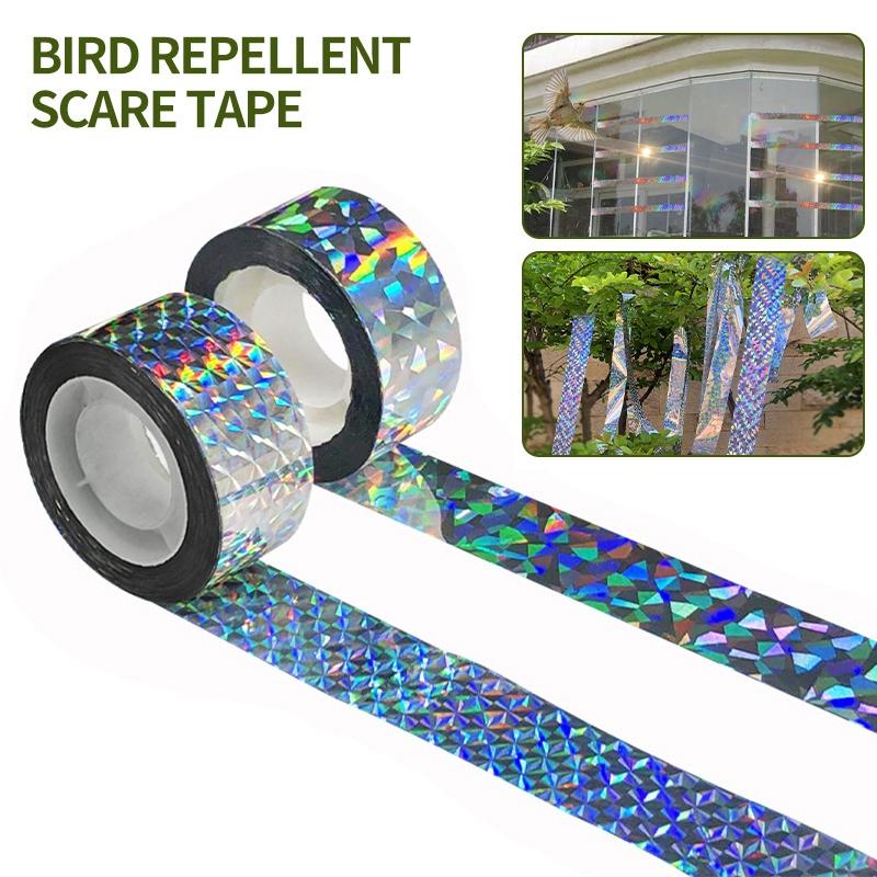 50-300M Bird Repeller Double Sided Reflective Bird Repellent Ribbon Thermacell for Yard Balcony Mosquito and Insect Repellents