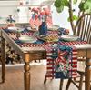 Strisce Stelle Bandiera Americana 4 Luglio Tovagliette Set da 4, 12x18 Pollici Giorno dei Caduti Tovagliette Patriottiche per Festa Cucina Sala da Pranzo Decorazione