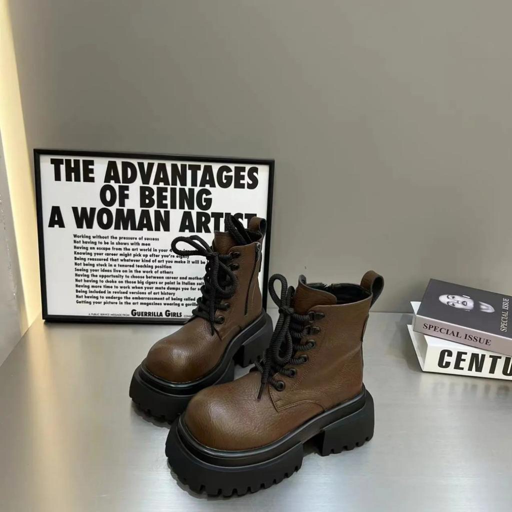 Martin Stiefel Herbst neu großer Kopf Werkzeugstiefel dicksohlige Muffin Lokomotiv Kurzstiefel