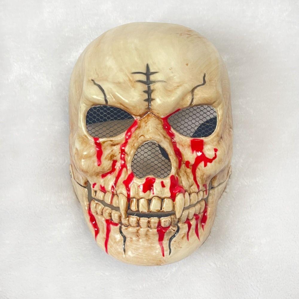Realistic Halloween Skull Masks Adjustable Halloween Cosplay Mask Haunted House Party Supplies
