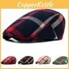 Stylish Unisex Beret Cap Vintage Plaid Pattern In 5 Colors