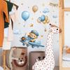 Cartoon-Bär fliegt Flugzeug Wandaufkleber für Schlafzimmer Wohnzimmer Heimdekoration