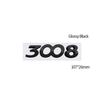 Glossy Black Car Emblem Metal Decorative Strips Badge Logo Body Decals Sticker For Peugeot 107 206 207 208 301 307 308 407 508