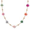 Crystal Floral Jewelry Colorful Flower Necklace/Bracelet Valentine's Day Gift Stylish Accessory for Everyday Wear