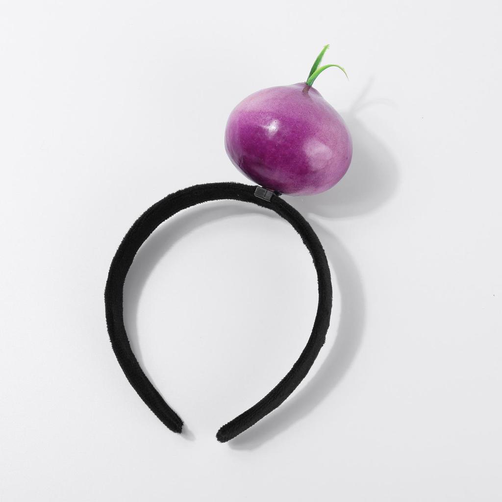 Creative 3D Vegetable Headbands: Carrot, Pepper, Eggplant, Green Vegetable Hair Accessories for Women