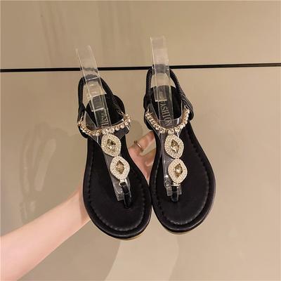 Fashion Beach Shoes, Rhinelette Sandals, a New Trendy Style for Women In 2025, Featuring Toe Clippers and Bohemian Skirts