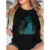Women's Oversized Olive Branch Print T-Shirt Casual Round Neck Short Sleeve All-Season Top
