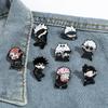 4 Pcs Cartoon Character Brooch Handsome Eye Mask Boy Enamel Pin Metal Badge Jewelry Backpack Clothing Accessories Festival Gift