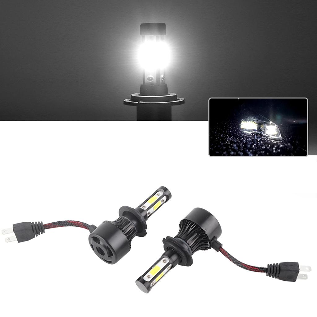 2 vnt. X7‑COB 6500K H7 LED priekinio žibinto lemputė Aukštos priekinės šviesos lemputė Aliuminio ABS