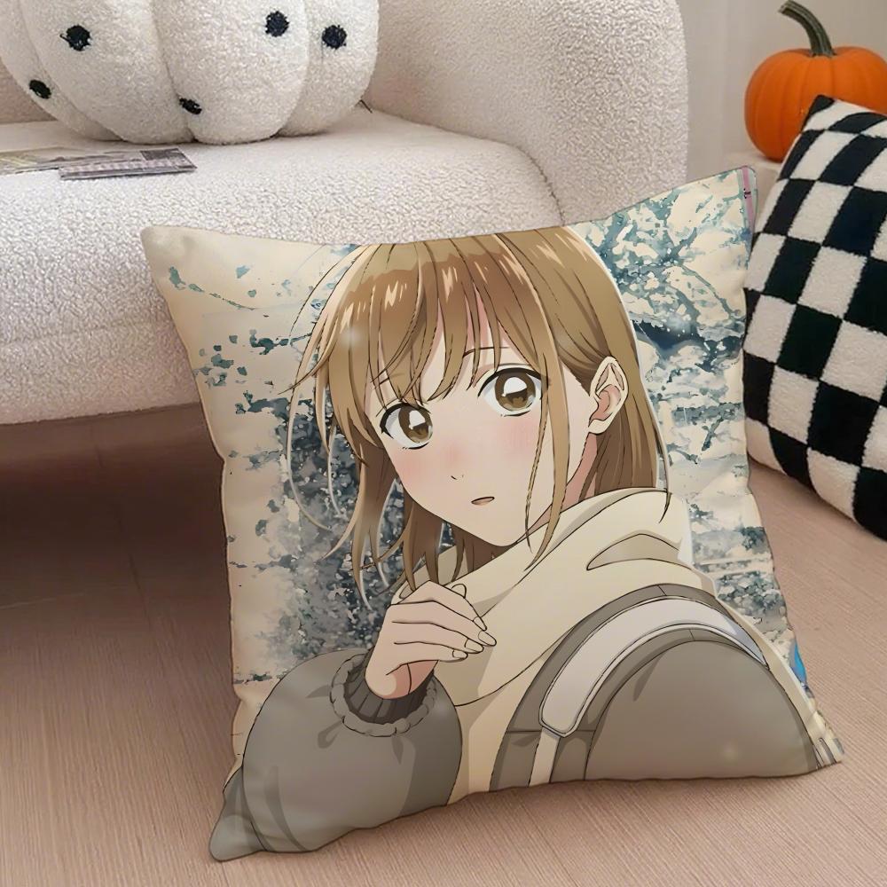 Heartwarming Sports Japanese Anime BBlue Box Cushion Cover Throw Pillow Cover Hidden Button Durable Polyester Chair Cushion