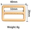 Zinc Alloy Flat Wire D-Ring Buckle for Bags and Luggage Strap Adjustment