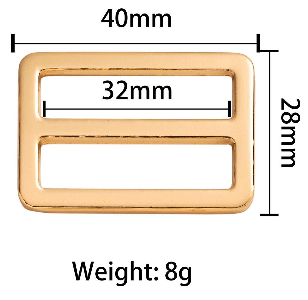 Zinc Alloy Flat Wire D-Ring Buckle for Bags and Luggage Strap Adjustment