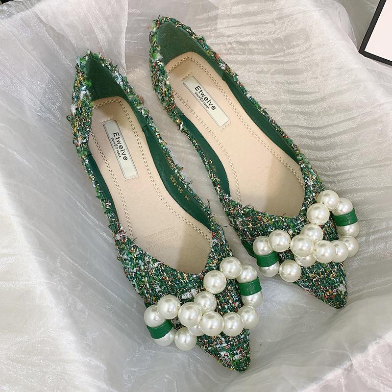 Fashion Versatile Woman Shoes 2026 Spring New Women's Pointed Flat Casual Shoes Shallow Anti Slip Women's Bow Leather Shoe