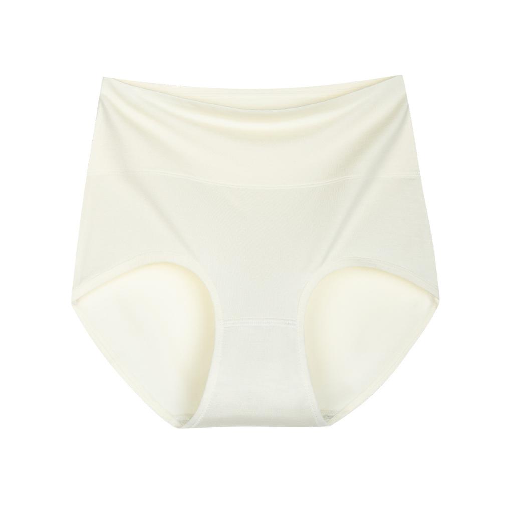 Plus Size Ladies Spring and Autumn Cotton Antibacterial Crotch Naked Breathable High Waist Belly Triangle Briefs