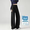 White High-Waisted Wide-Leg Pants for Women - Spring/Autumn 2026 Casual Drape Yoga & Sports Sweatpants