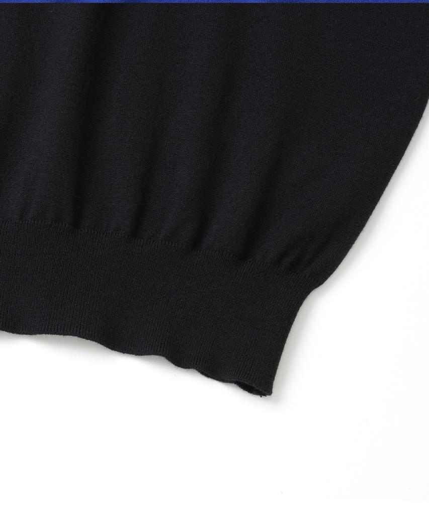 KNITTED (W) Basic Essential Washable Round Short Sleeve Knit Black